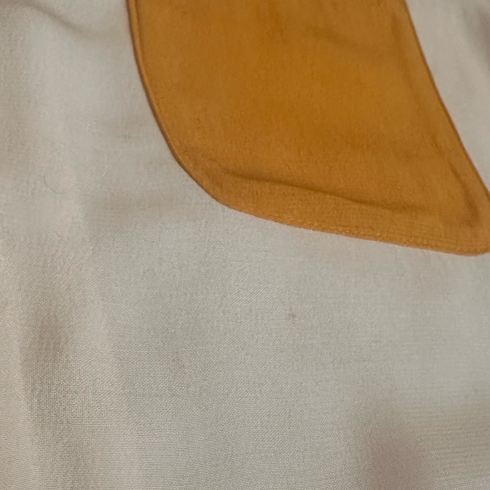 Brixton Cream Short Sleeve Button-Up with Mustard Collar & Pocket - Picture 11 of 11